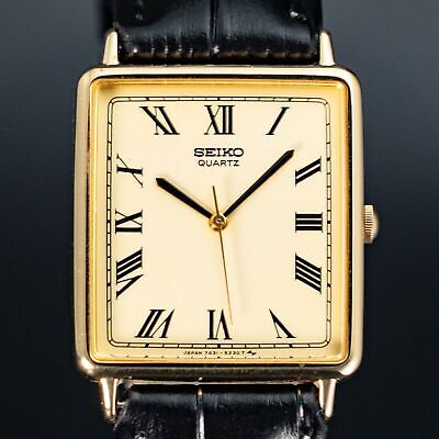 【稼働品】SEIKO スクエア　7431-5180 新品電池 Vintage 1983 [N-MINT] SEIKO Chariot 7431-5180 New BAND Gold Tank