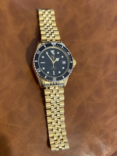 Tag Heuer 1000 Professional Vintage Watch Wolf Of Wall Street Rare Gold  Plated