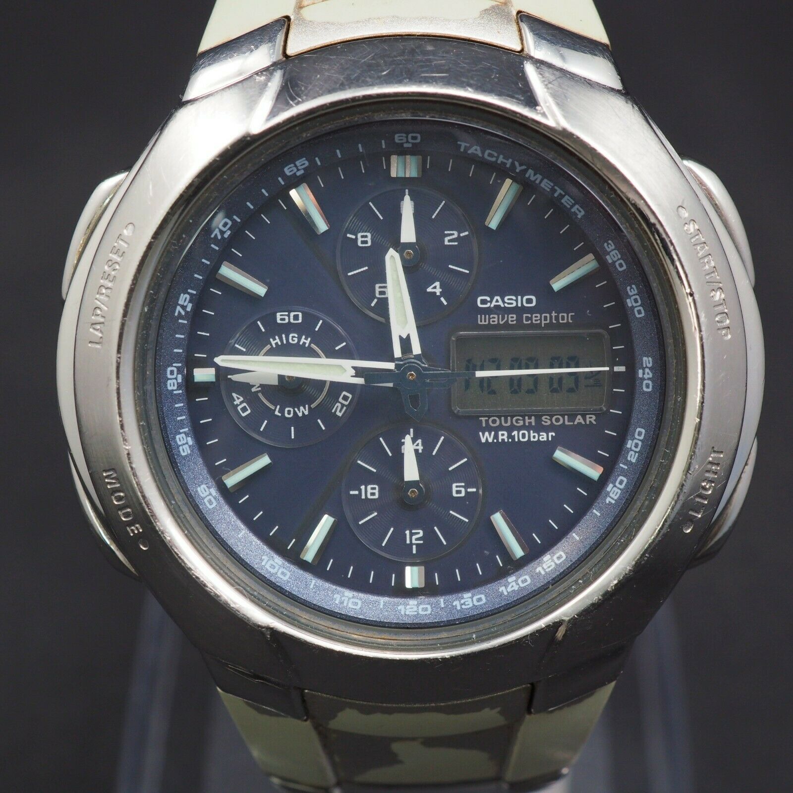 CASIO WAVE CEPTOR WVA-500J　正常動作品 Casio 202a040h Wva-500j Quartz Analog Watch 3937 for sale online