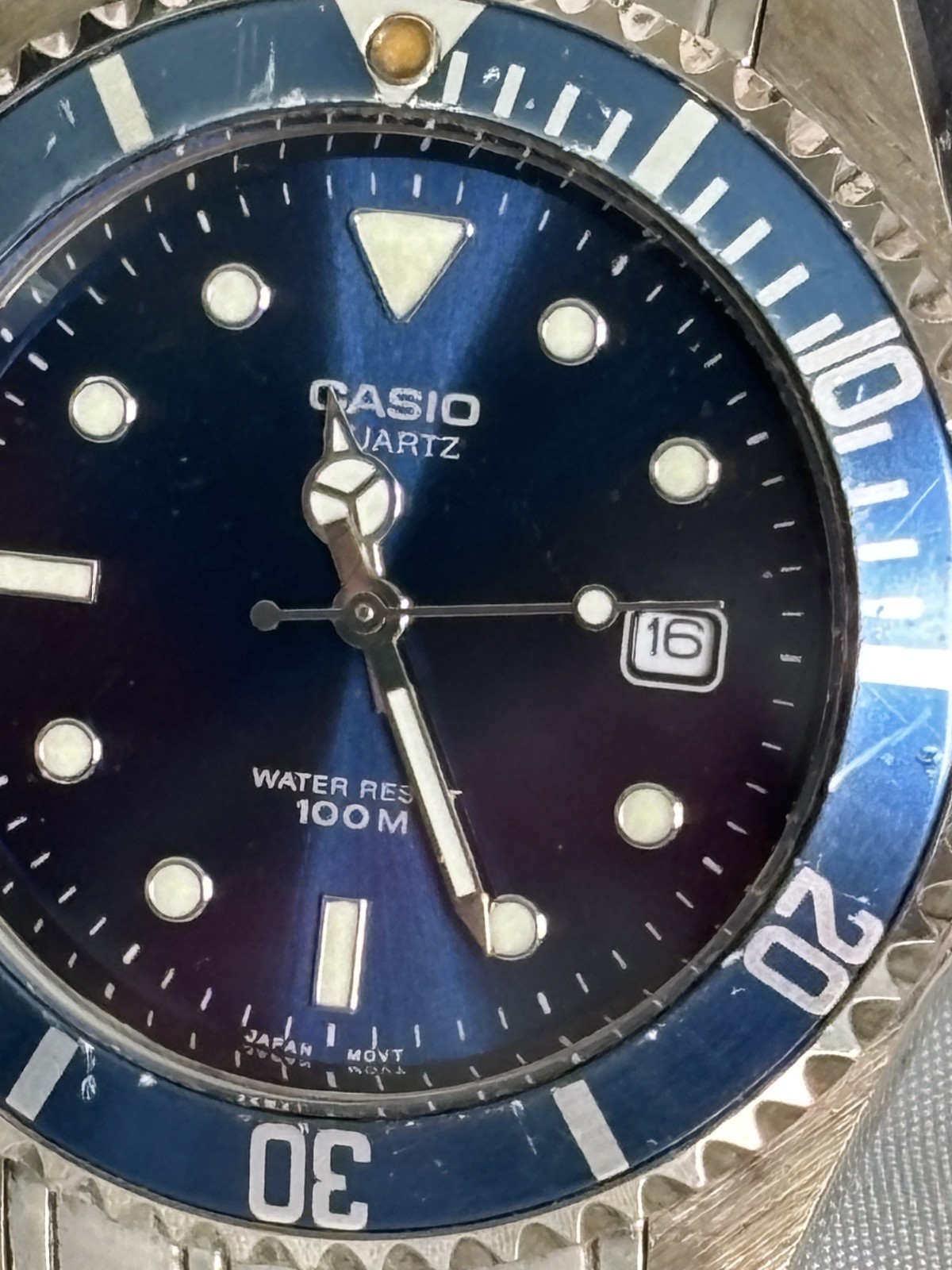【CASIO】MTD-1010 ダイバーズ カシサブ 青ベゼル W6162 Vintage Diver Style CASIO MTD-1010 Blue Bezel Blue Dial 1346