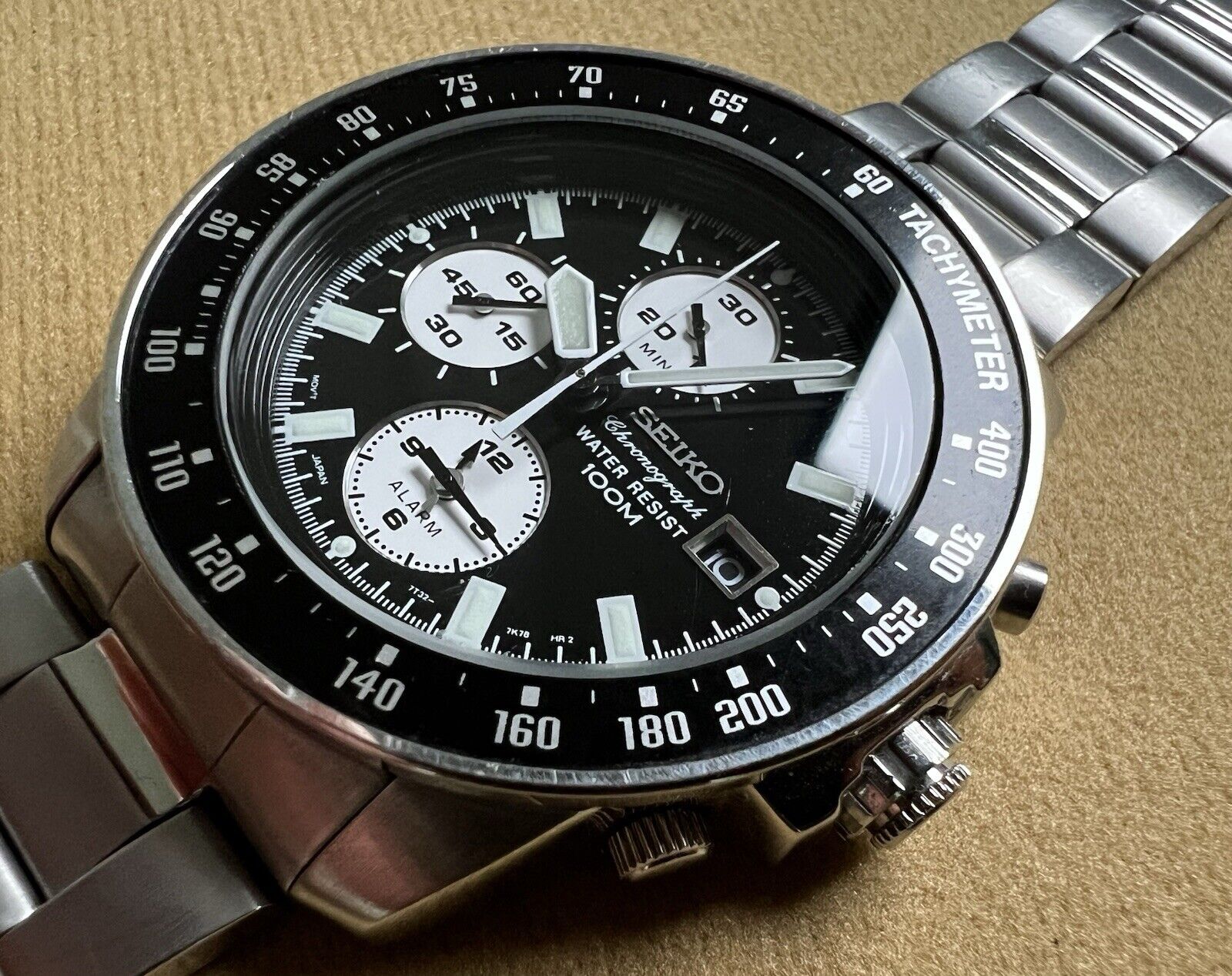 Seiko 7T32-7H00 Chronograph Diver 100m Tachymeter Reverse Panda