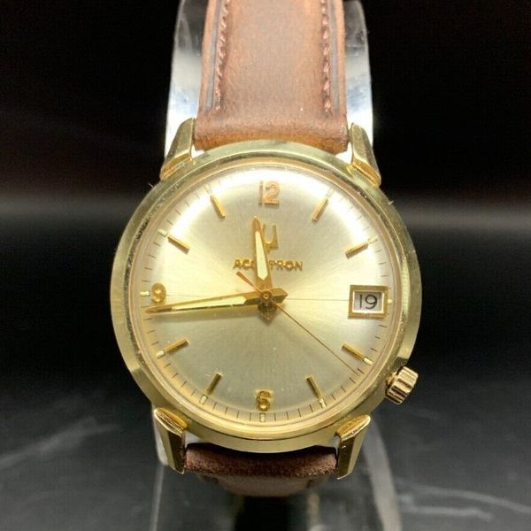 Vintage Bulova Accutron Tuning Fork Men's Watch 14K GF Case
