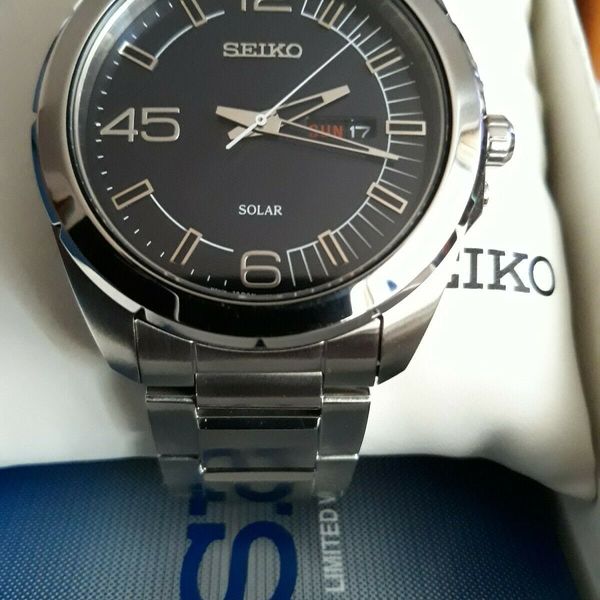 SEIKO SOLAR 腕時計 デイデイト グレー V158-0AK0 m681 稼働 セイコー 