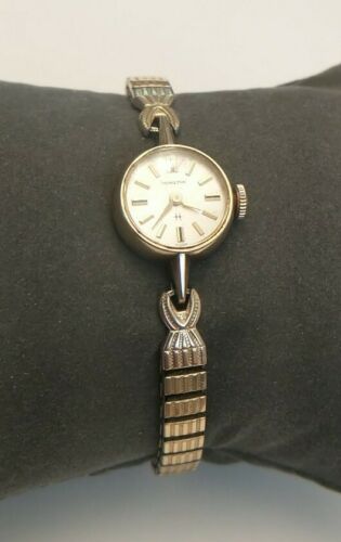 Vintage Gold Hamilton Swiss Ladies 10K RGP Bezel Watch. Serial