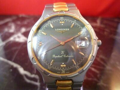 LONGINES L234.2 CONQUEST Ti PERPETUAL CALENDAR GOLD GRAY VINTAGE