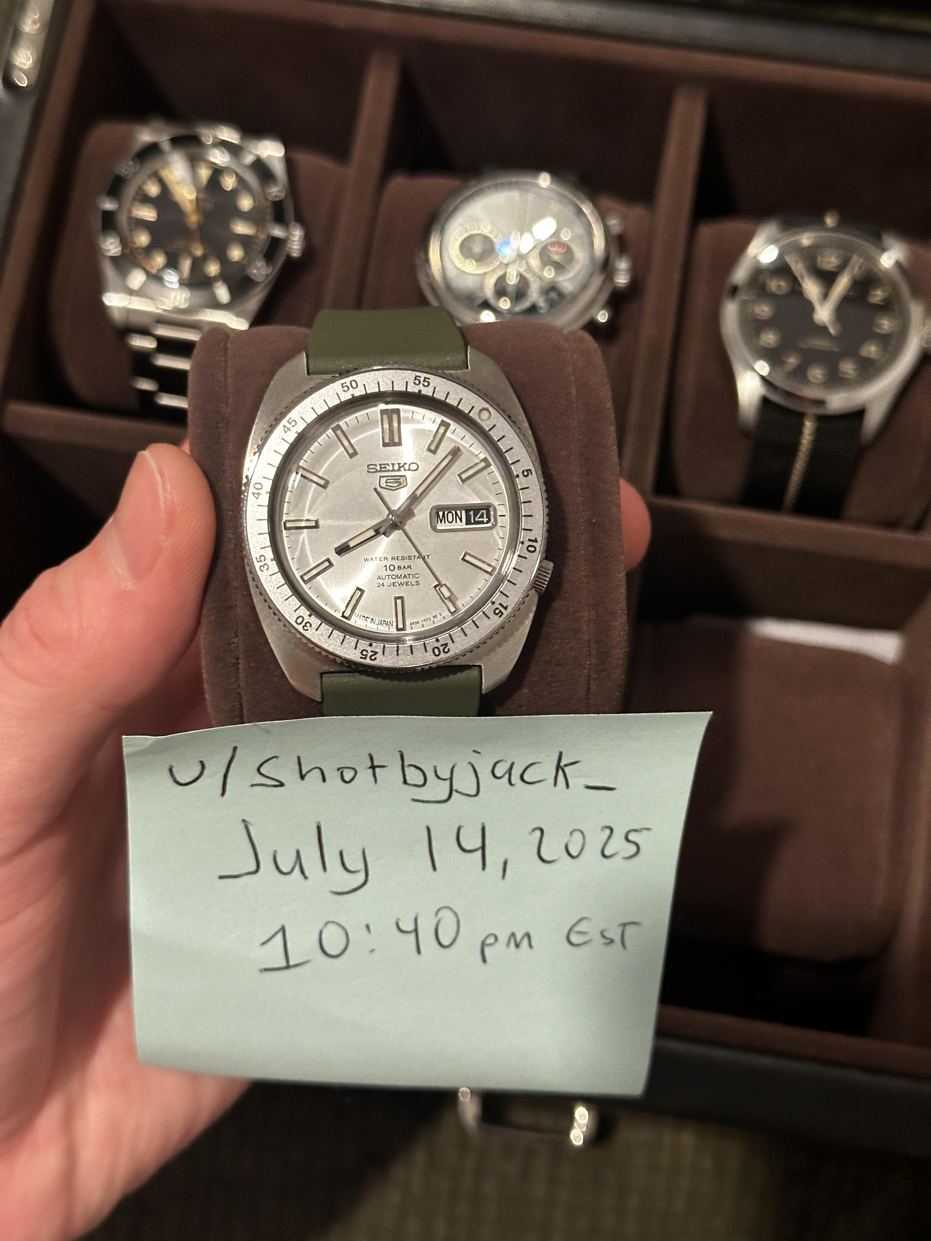 箔押し　SR クレス　ミント　アーチェ WTS] SRPL91 Gene Kranz Seiko - Made in Japan (with Green Delugs