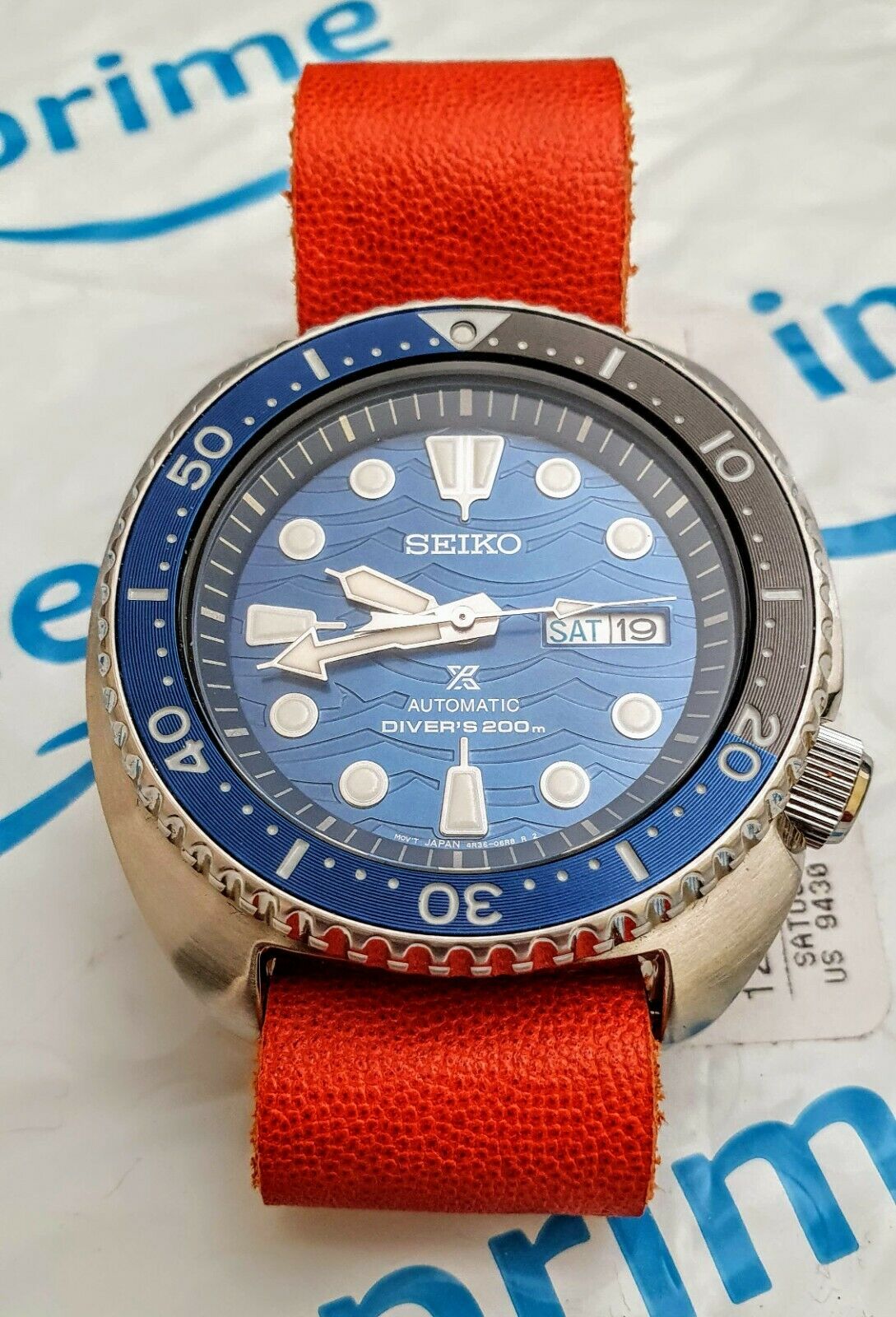 Seiko Prospex Turtle Save The Ocean Blue Dial Diver Watch SRPD21