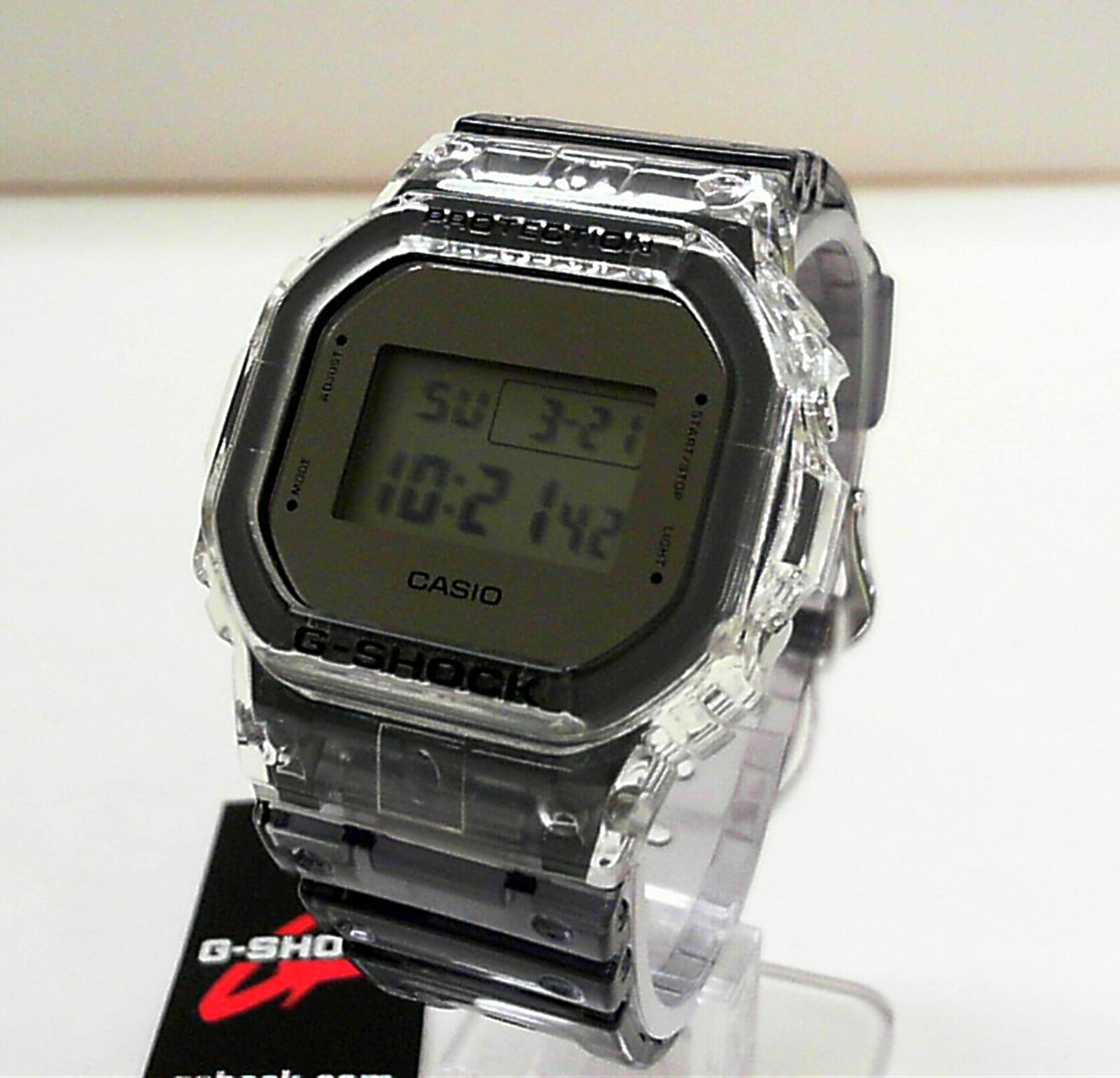 New Casio G-Shock Clear Skeleton Metallic Mirror face Watch DW