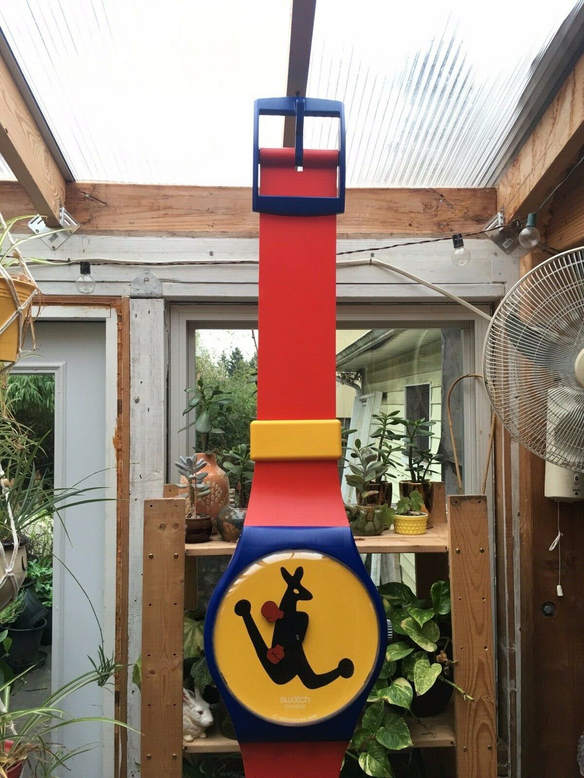 MAXI SWATCH WALL WATCH - Boxing Kangaroo - Eduardo Arroyo 
