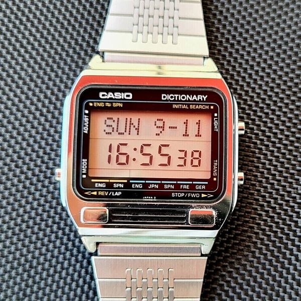Cacio Dictionary Rare Vintage Casio Dictionary Watch TE-2500 Module 178 very good ...