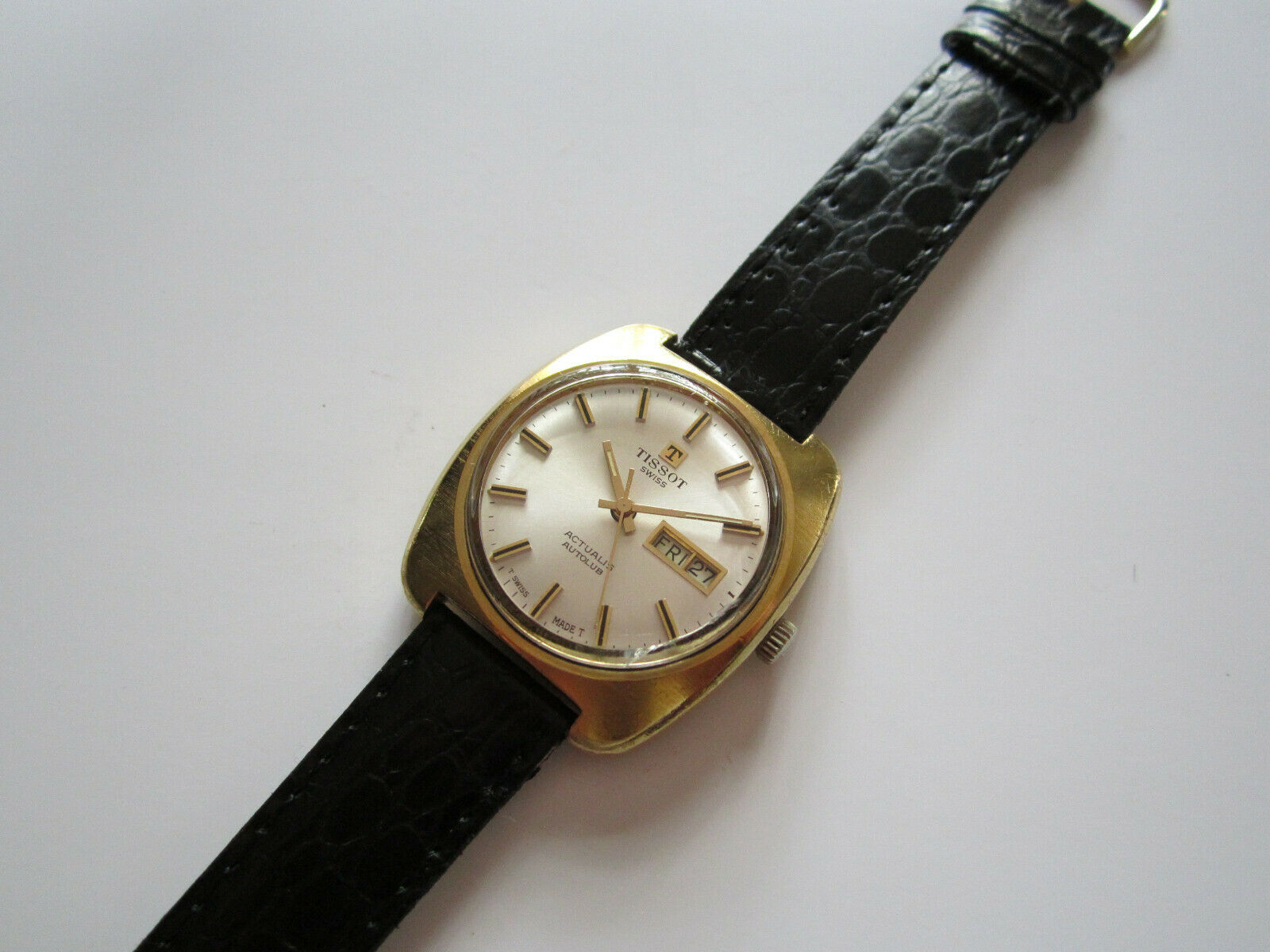 VINTAGE TISSOT ACTUALIS AUTOLUB MEN S WATCH UNUSUAL PLASTIC