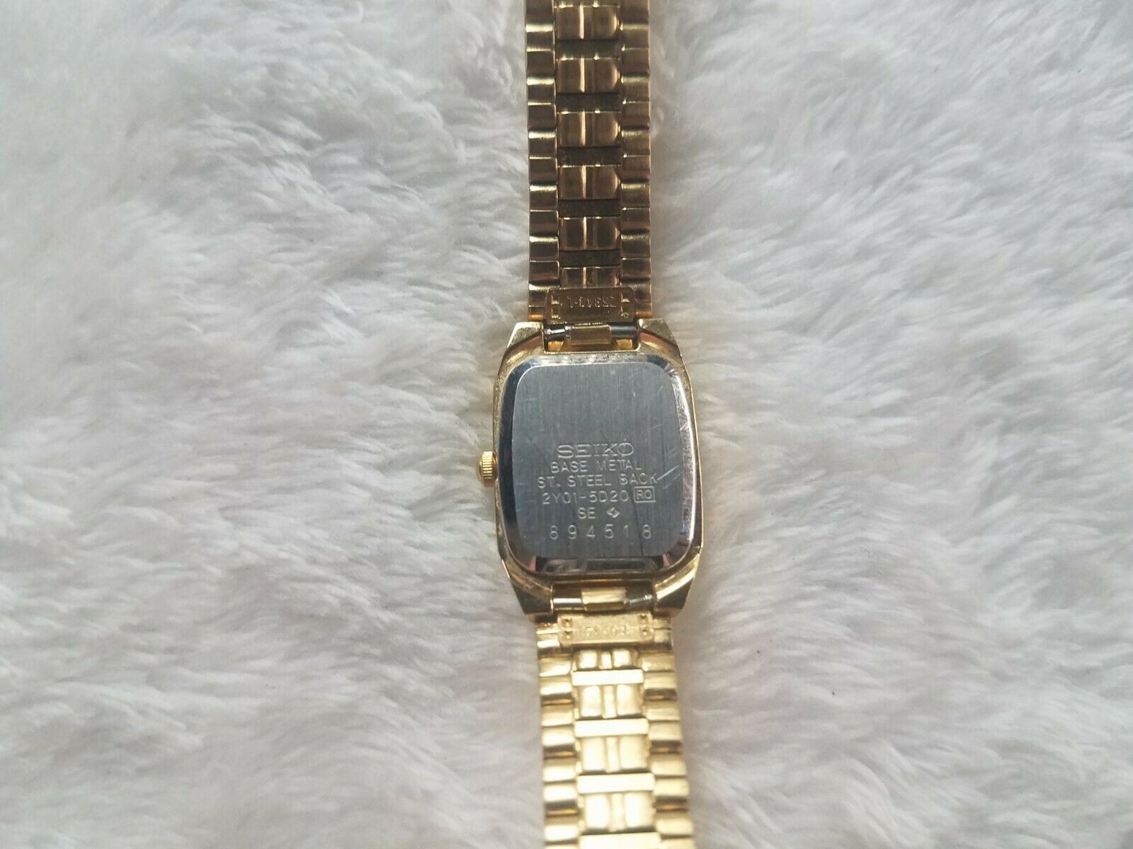 Vintage Seiko 2Y01-5D20 SX Womens Watch 17mm Gold Tone New Battery 7.25\