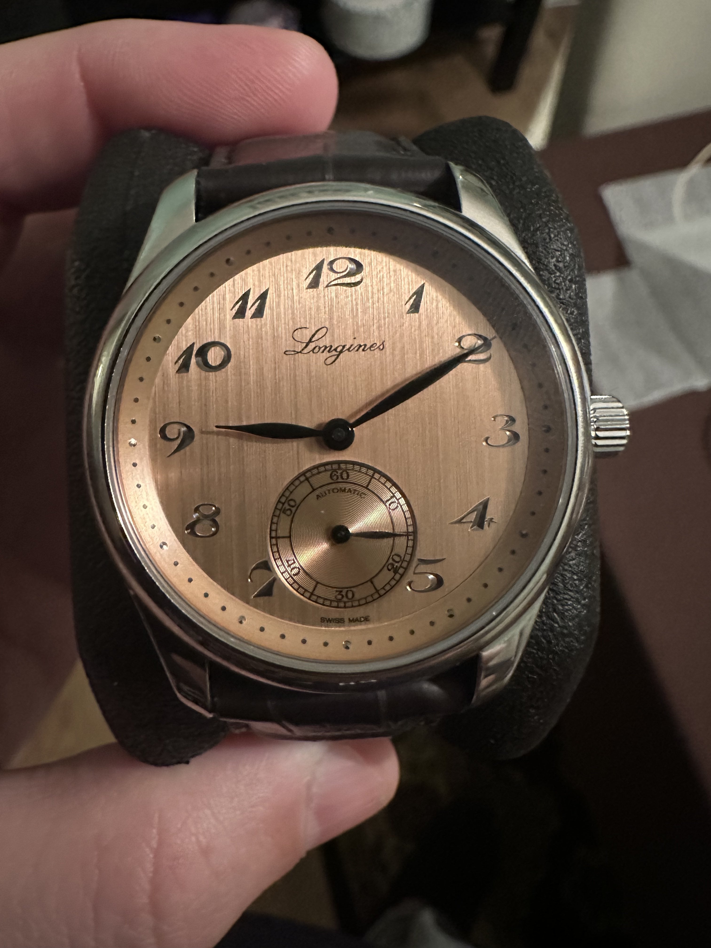 Longines Master 38.5mm under warranty rare find mint