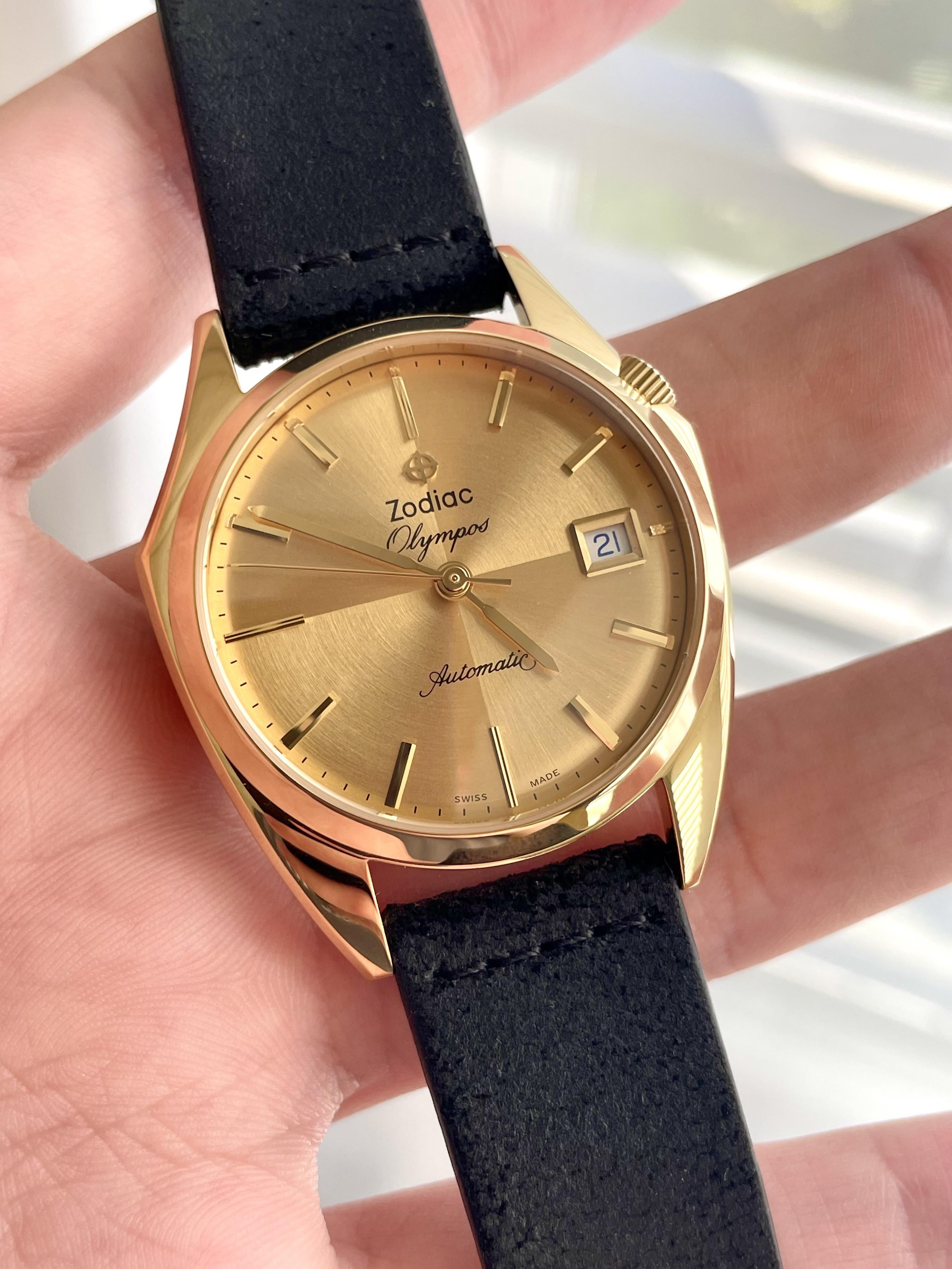 ゴールドクラシックカーオルゴール WTS] Zodiac Olympos Gold Automatic 37.5mm ZO9703 | WatchCharts