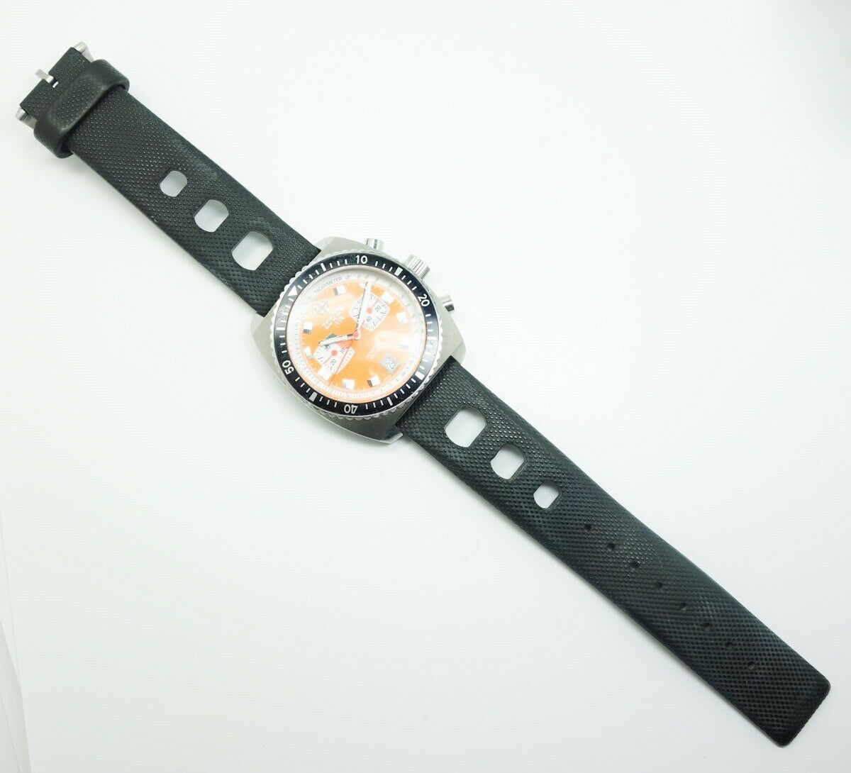 Zodiac Z02209 Seadragon Chronograph Orange Dial Date Wristwatch