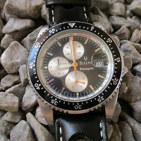 Bulova Vintage Chronograph Paragon Quartz 40 Mm 80er 1980s 