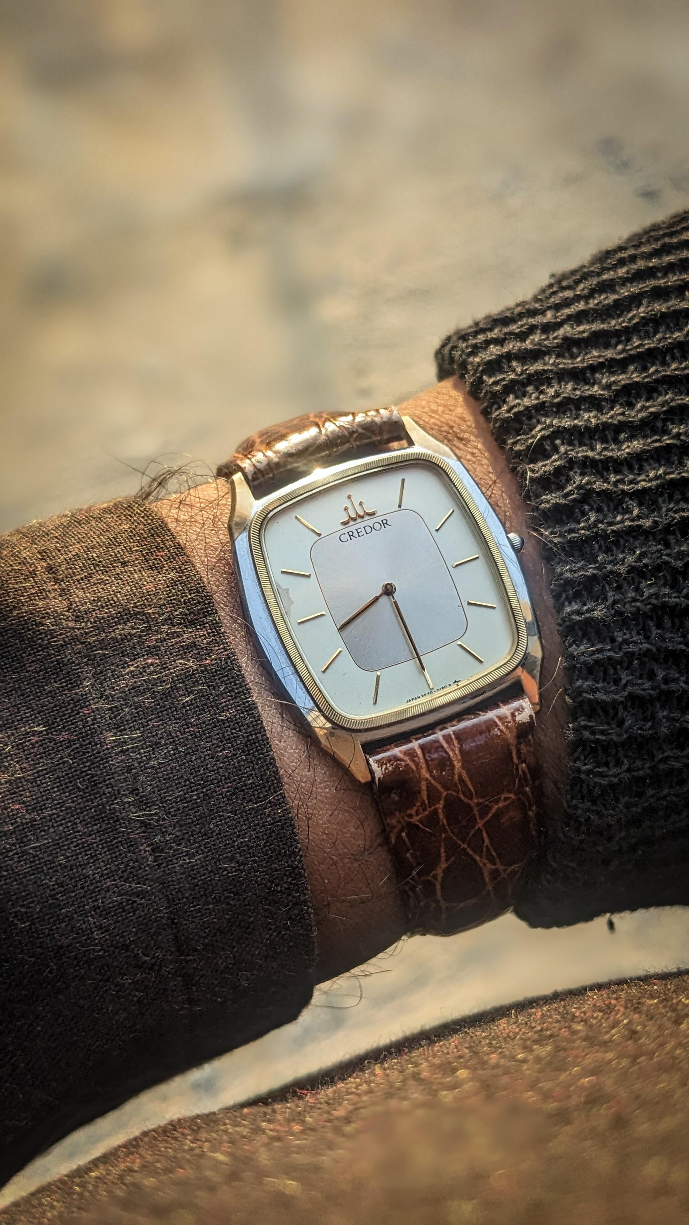 WTS] Seiko CREDOR 1990's 14k ✨Gold Bezel and nickel alloy
