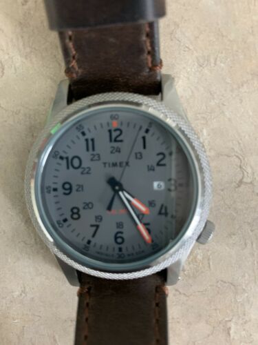 Allied lt 40mm discount leather strap watch