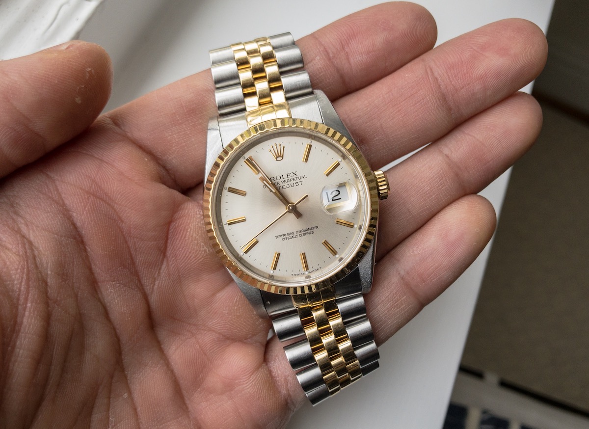 rolex 16233 silver