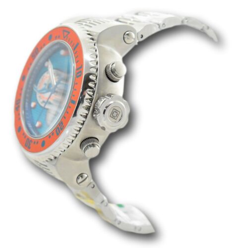 Invicta Nfl Miami Dolphins Quartz Orange Dial Watch in Blue for