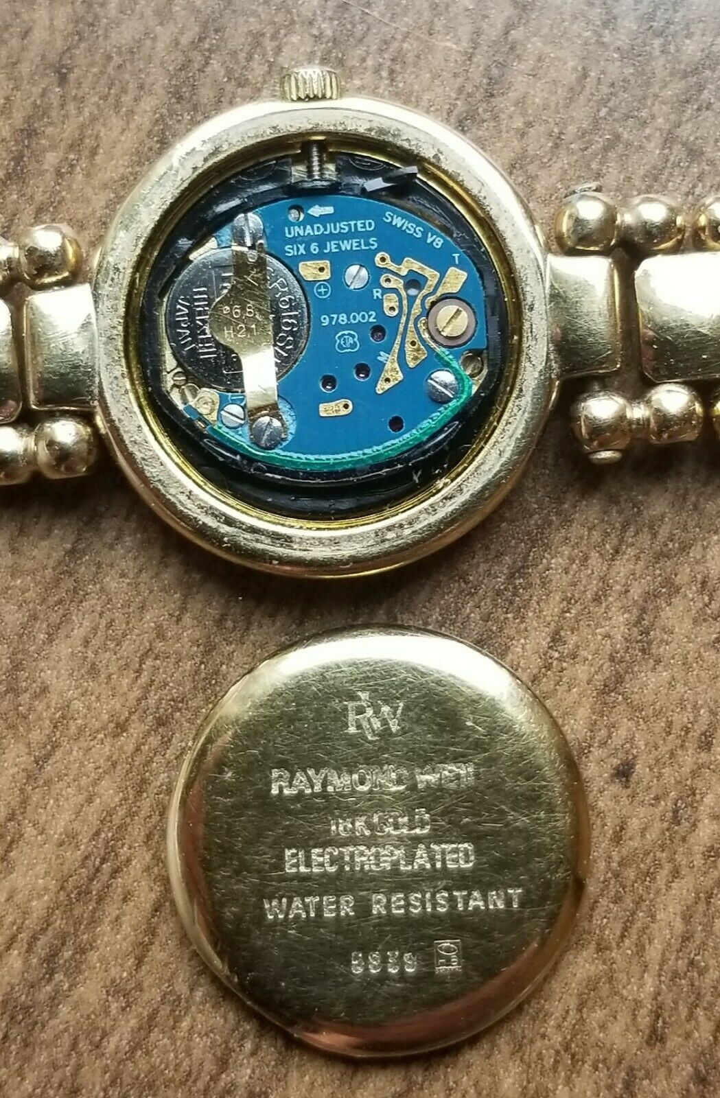 RARE,UNIQUE Women's SWISS 18K Gold Plated Watch RAYMOND WEIL