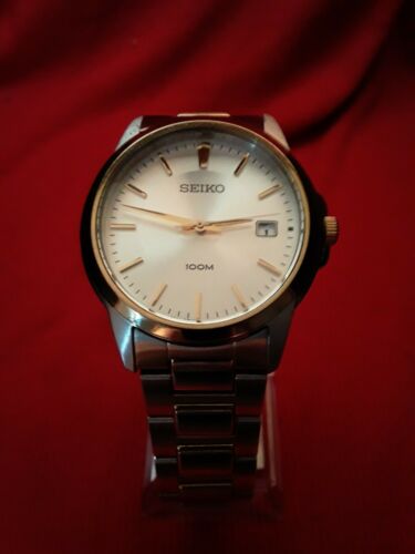 Seiko 7N42 0FC0 All Stainless Men s Qtz. Watch Heavy Stainless