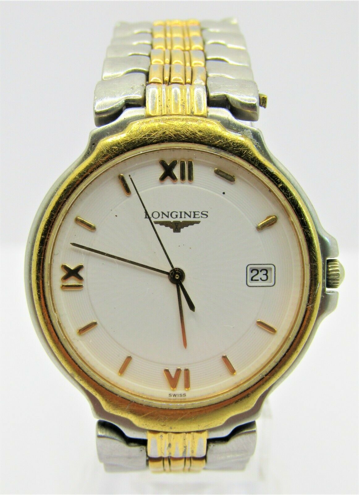 LONGINES EFCo S30 2 Tone Gold Plated Stainless Steel Mens Swiss