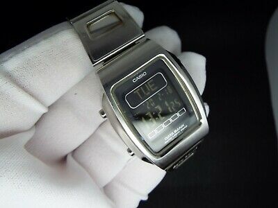 Rare CASIO Vintage Digital Watch DB-100 DATABANK ALL STAINLESS 1641 ...