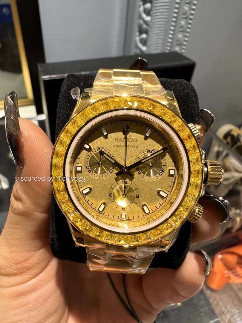 BAPE TYPE 4 BAPEX CRYSTAL STONE GOLD | WatchCharts Marketplace