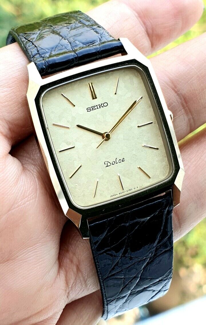 Seiko Dolce 8N41-5130 R1 Tunsgten Carbide September 1984 Mens 