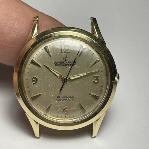 Rare Men s Ulysse Nardin Chronometer 1633 Caliber 14k Gold 21j