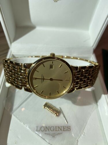 Men s Longines Le Grandes Classiques Gold Plated Bracelet Watch