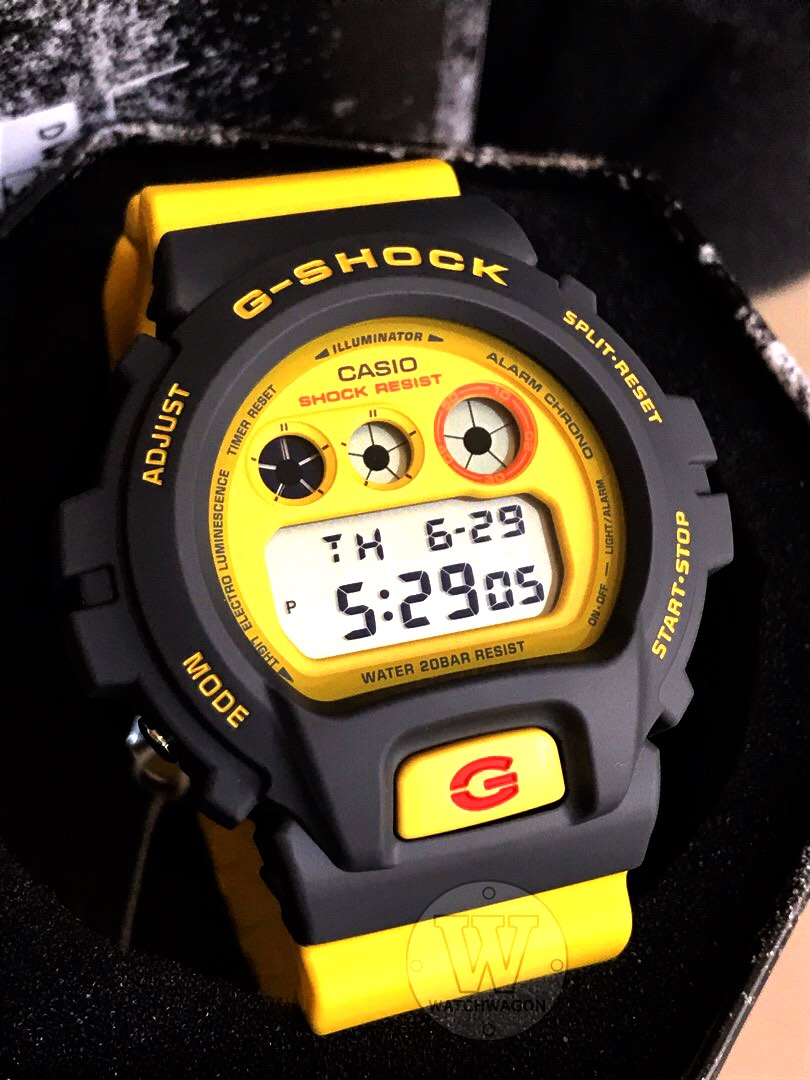 Casio G-Shock DW-6900Y-9 Retro '90s Inspired Yellow with Grey