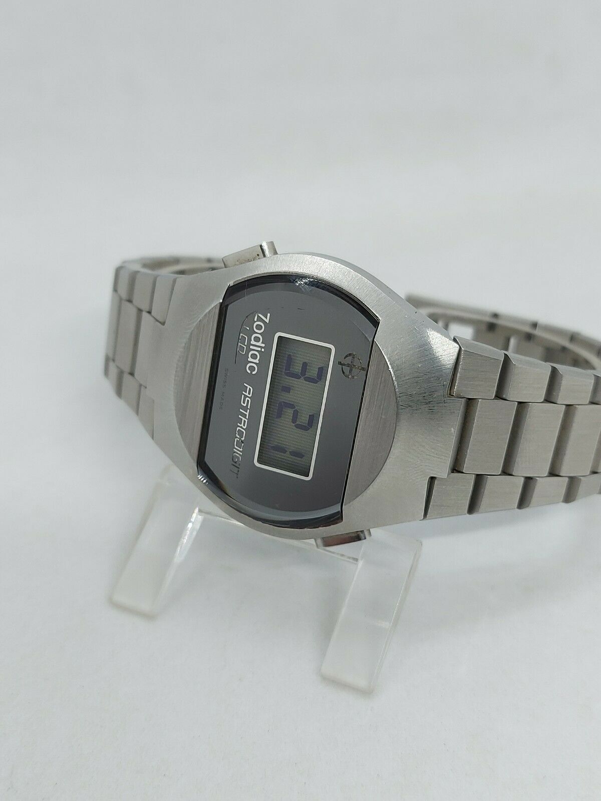 Vintage Zodiac Astrodigit LCD Digital Men's Watch Swiss 1970