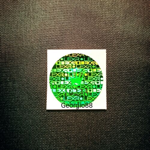 rolex green hologram sticker