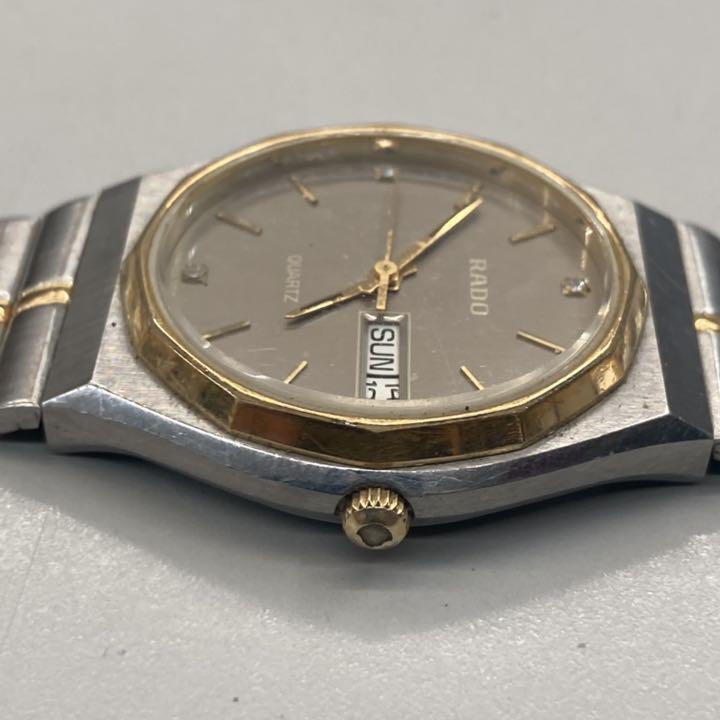 RADO 114.3478.4 Quartz Watch Day & Date Silver Dial St.Steel