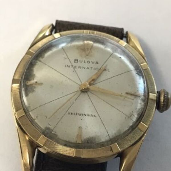 Scarce Bulova Mens International Swiss Automatic Watch M3 11AFAC