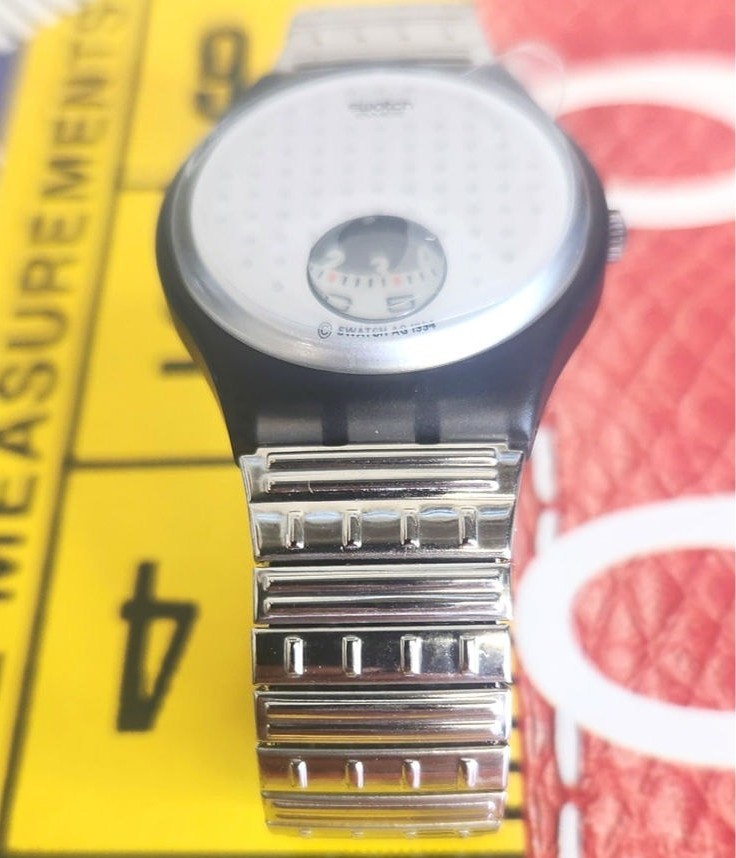 Swatch watch SILVER PLATE GM129 1995 Standard Gents New Old Stock