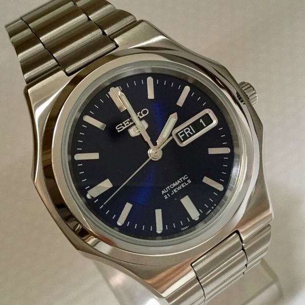 Seiko Nautilus Men's SNKK45 5 Stainless Steel Blue Dial Watch Seikonaut ...