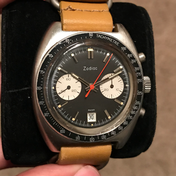 Vintage Zodiac Autavia (Numbered) Chronograph Watch Valjoux 7734