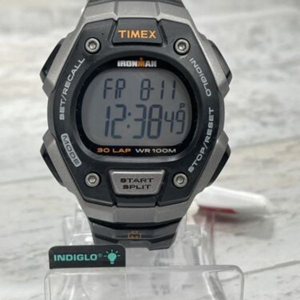 Timex T5K821, Men's Ironman 30Lap Resin Watch, Alarm, Indiglo