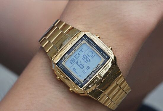 Casio Mens Digital Data Bank Gold Plated Steel Casio Db 360g 9a watch montre WatchCharts Marketplace