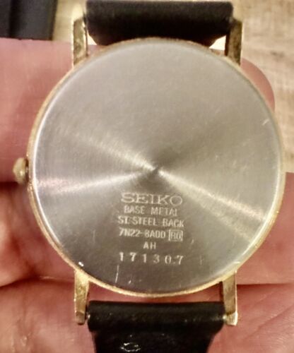Vintage Seiko 7N22-8A00 Quartz Date Gold Tone Stunning Men's