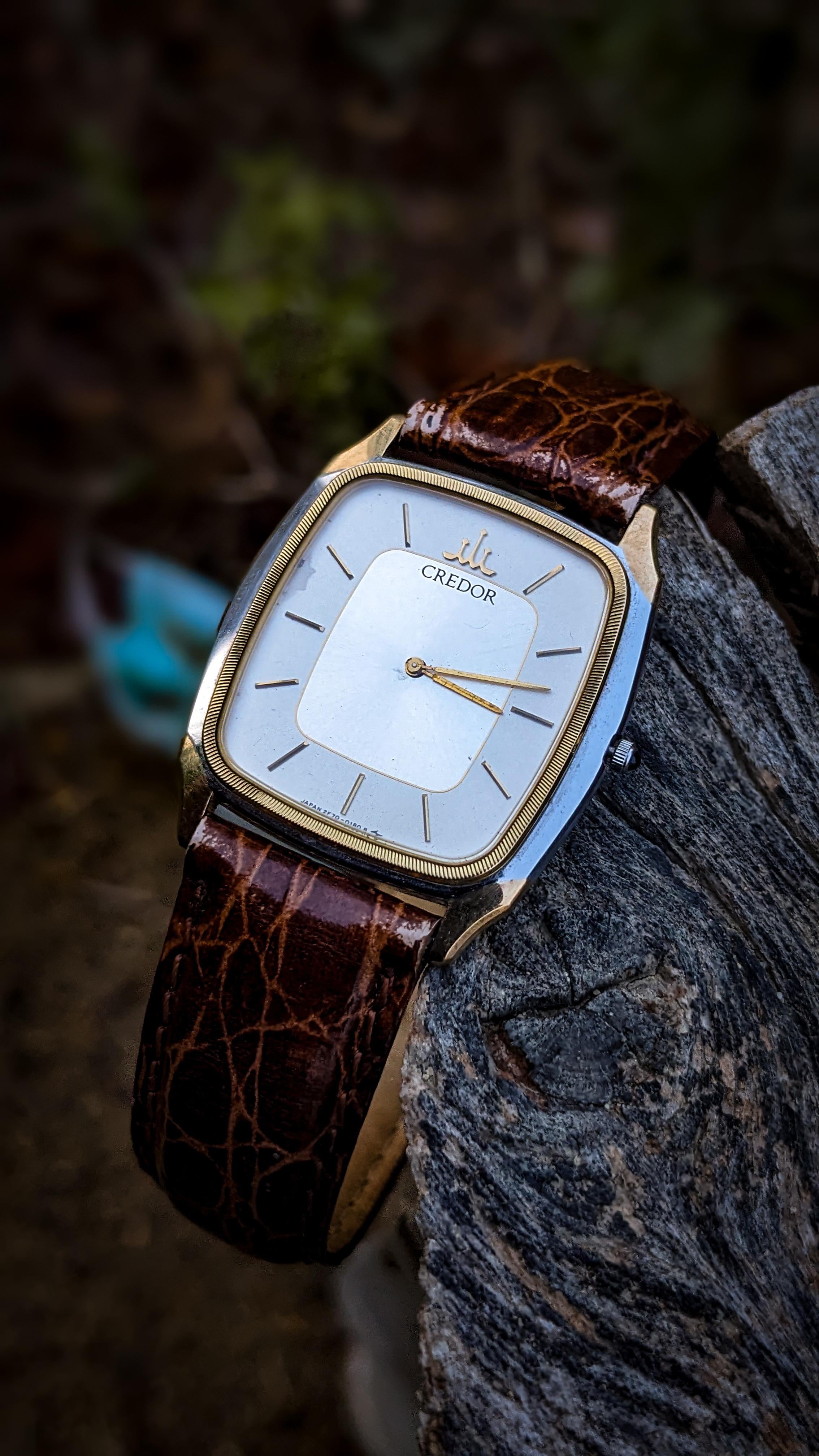 WTS] Seiko CREDOR 1990's 14k Gold Bezel and nickel alloy | 2F70