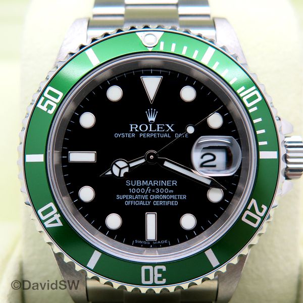 FS: Rolex SUBMARINER 16610LV GREEN BEZEL SUBMARINER - Z SERIAL ...