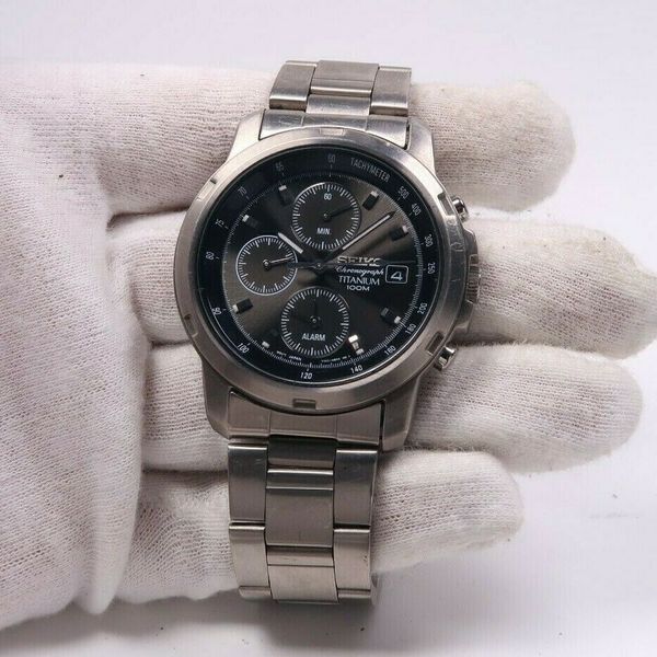 SEIKO CHRONOGRAPH TITANIUM 100M 7T62-0BE0 FOR PARTS OR REPAIR Watch JAPAN |  WatchCharts