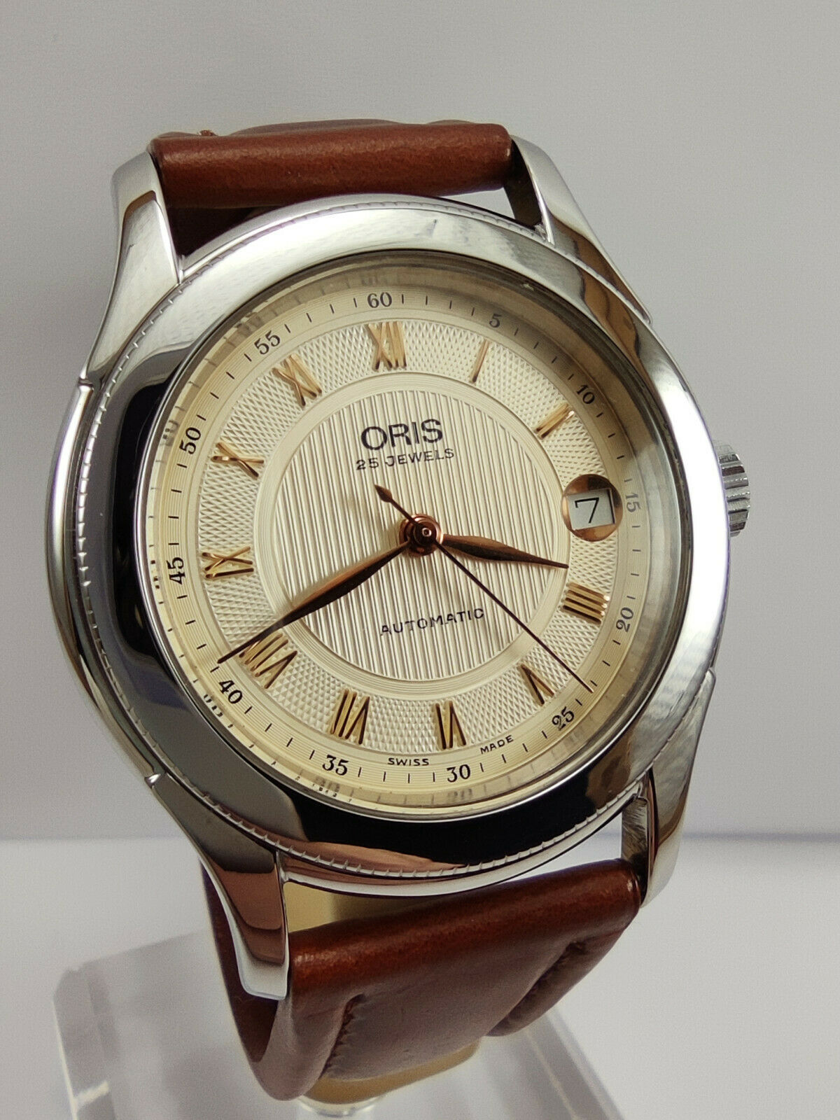 ORIS Date Ref. 7411 40 Stainless Steel Automatic Mens Dress