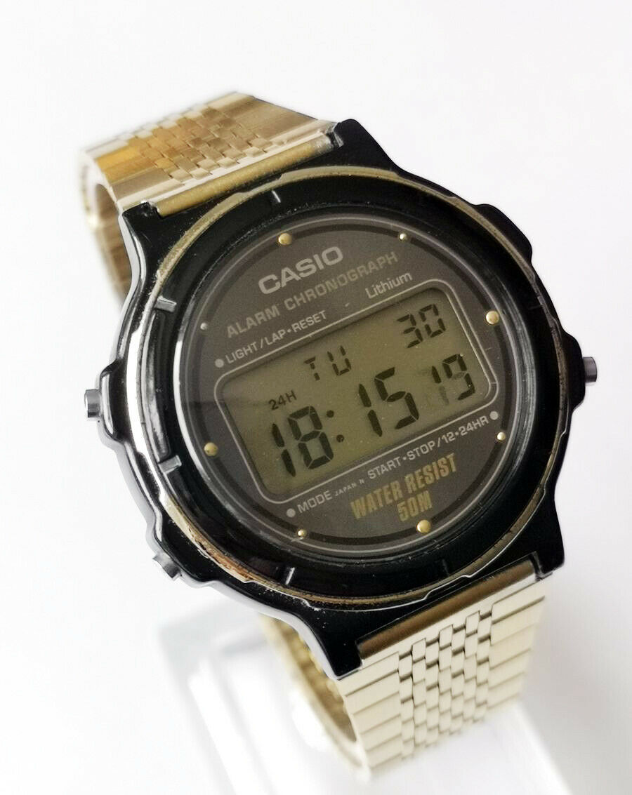 Vintage rare year 1987 Casio W-76 module 593 men's quartz