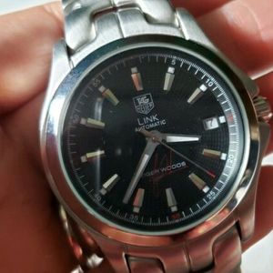 Polished Heuer Link Tiger Woods Ltd Edition Automatic Watch Cn111b Ba0337 Watchcharts