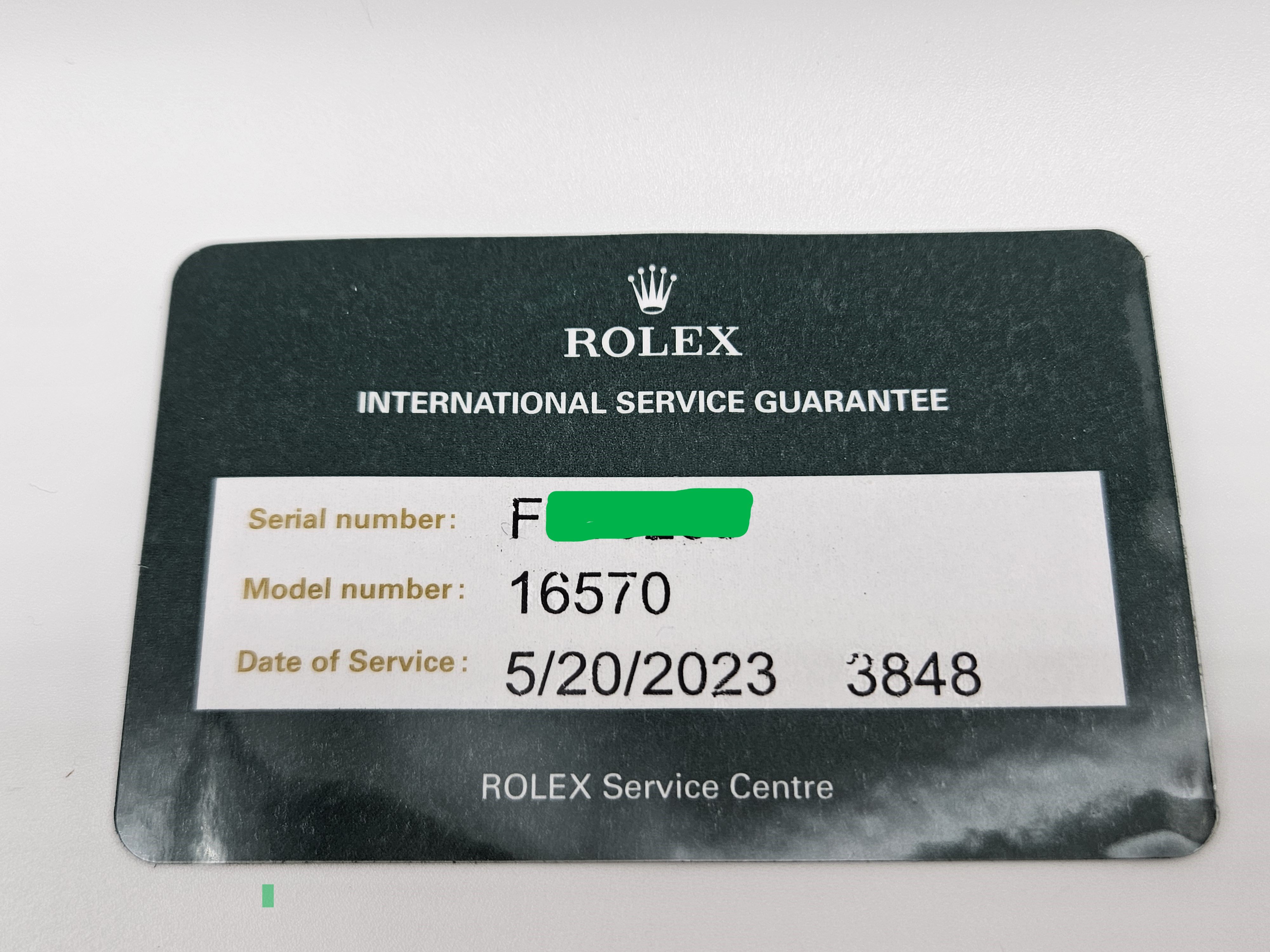 FS Rolex Explorer II 16570 Box Papers Fresh Rolex Service